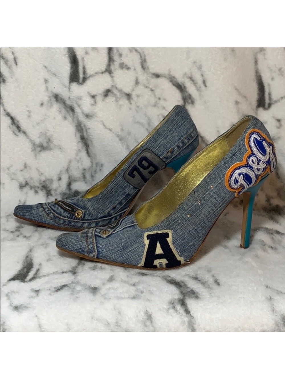 D&G Varsity Denim Heels